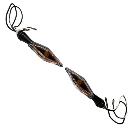 FAR posūkių komplektas VIPER (2 VNT,,) spalva juoda (21W) (93MM) oranžinis stiklas
