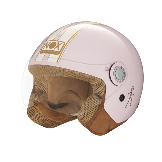 NOX JET N210 EVO OPEN FACE HELMET, PINK GLOSSY, SIZE M