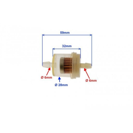 Transparent matte fuel filter