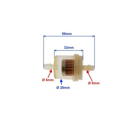 Transparent matte fuel filter
