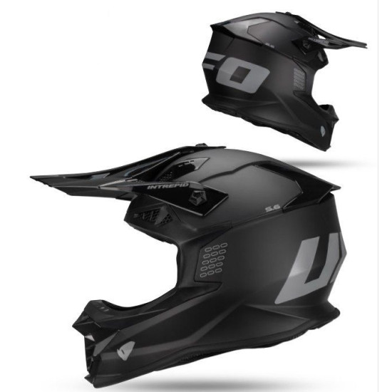 UFO 2026 / 01 INTREPID CROSS HELMET COLOR BLACK / GRAY SIZE M (ECE 22R06) - COLLECTION 2026