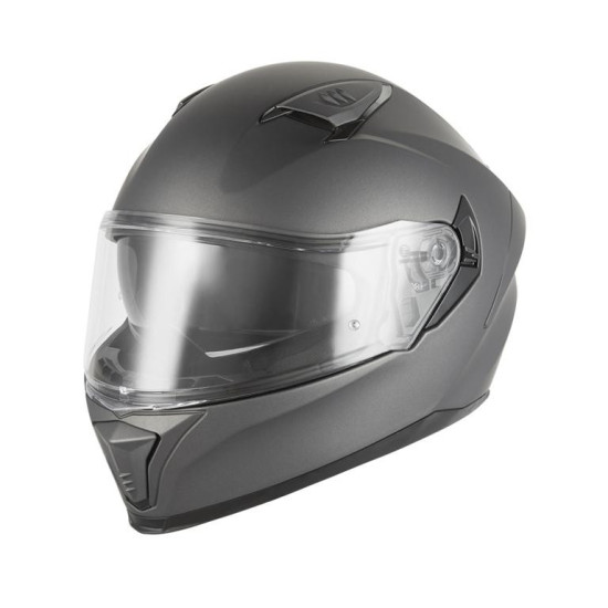 NOX FULL FACE HELMET WITH VISOR N402 SOLID COLOR TITANIUM MATTE SIZE S