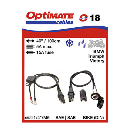 OPTIMATE12V charging socket with automatic closing and battery connections (EL)