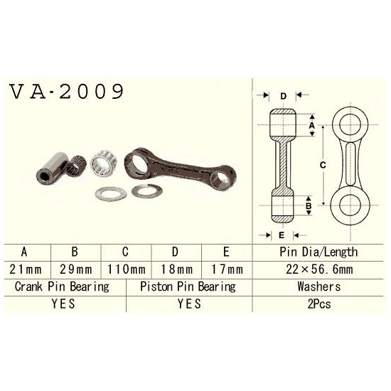 ŠVAISTIKLIS VESRAH YAMAHA YFS 200 (YFS200) BLASTER '88-'06 (VA2009) (PAGAMINTA JAPONIJOJE)