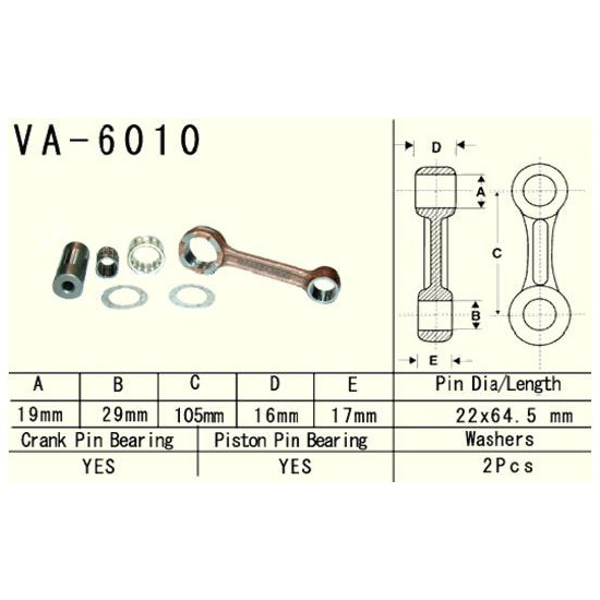 VESRAH CONNECTING ROD YAMAHA YZ 125 (YZ125) '01-'04