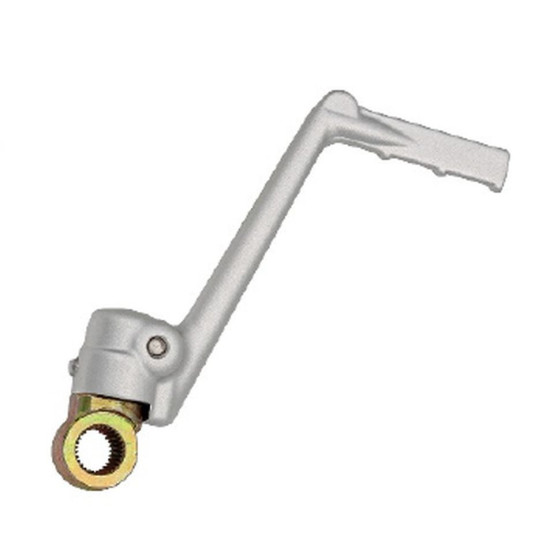 PSICHINIO STARTERIO SVIRTIS (KICKSTARTER) YAMAHA YZ 85 '02-'18 (OEM: 5PA-15620-00 5PA-15620-01) (ALIUMINIS) SIDABRINĖ