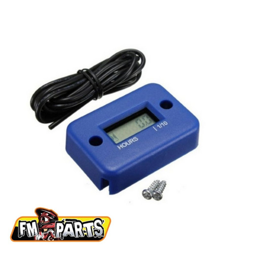 FM-PARTS motorcycle hour meter (waterproof) color blue (EL)