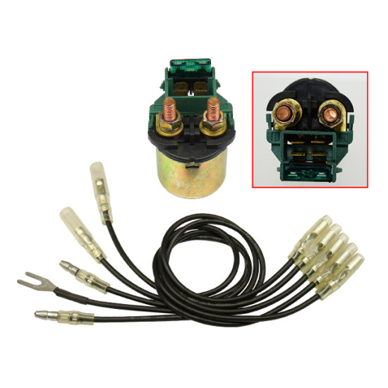 BRONCO starter relay universal (30A) round (with fuse)