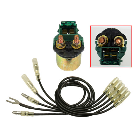 BRONCO starter relay universal (30A) round (with fuse)
