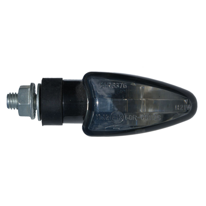 FAR turn signal set (2 pieces) color black, glass white tinted (21W, 68MM)