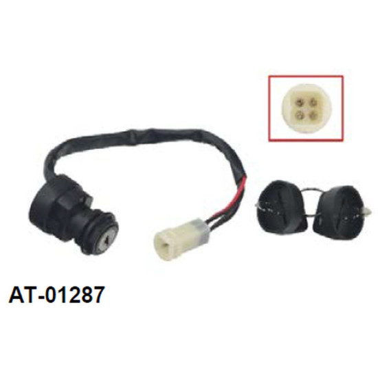 BRONCO 2022/11 key for YAMAHA YFM 80 BADGER, YFA1 BREEZE '86-'94, YFM 100 CHAMP '87-'91, YFM 225 MOTO4 '86-'88, YFM 250/350 GRIZ