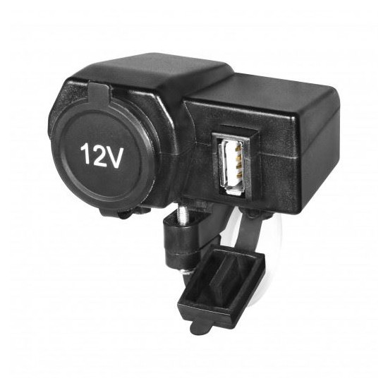 BOOSTER USB charging socket 12V steering wheel mounting black (BOOST)