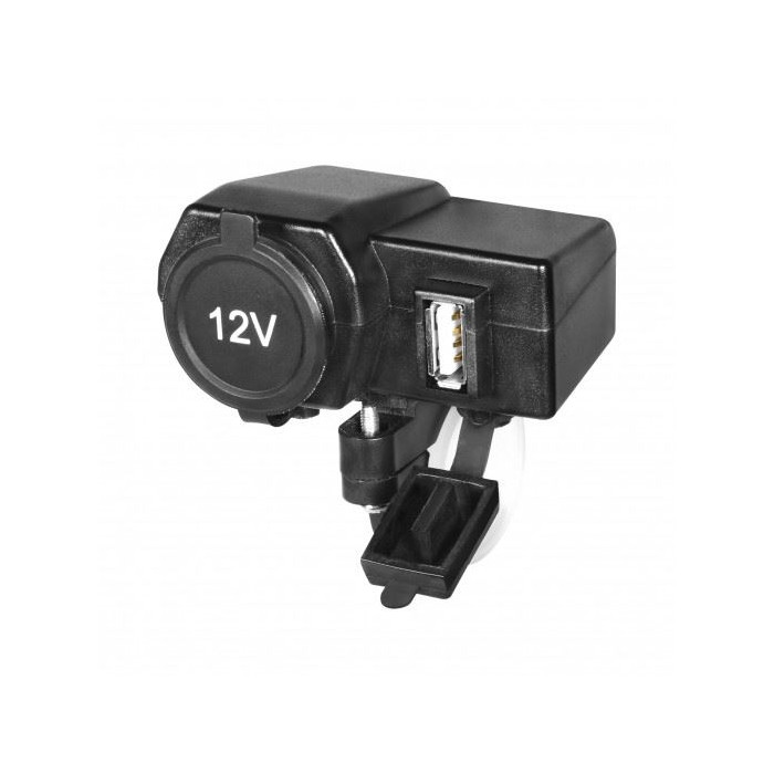 BOOSTER USB charging socket 12V steering wheel mounting black (BOOST)