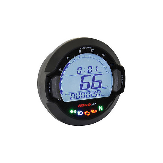 KOSO universal speedometer DL-03SR display illumination white color black (EL)