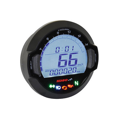KOSO universalus spidometras DL-03SR ekrano apšvietimas baltas spalva juoda (EL)