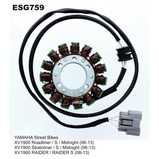 ELECTROSPORT windings YAMAHA XV 1900 Roadliner / Stratoliner / Midnight (06-13)