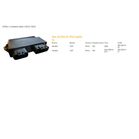 DZE modulis / valdiklis variklio ECU YAMAHA YXR 700 RHINO '08-'11 (OEM 5B4-8591A-00, 5B4-8591A-01)