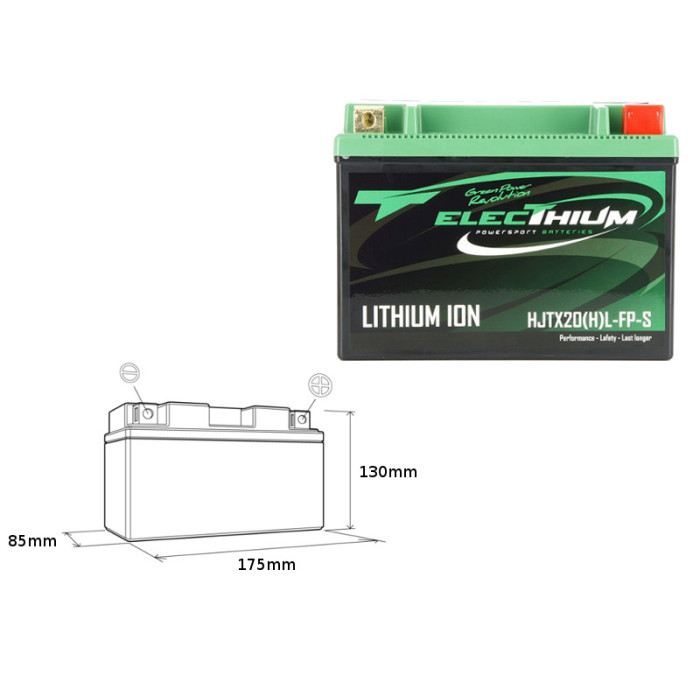 ELECTHIUM lithium-ion battery charging coil HJTX20(H)L-FP-S (175X85X130) (YTX20HL-BS, YTX24HL-BS, YTX20L-BS) (weight 1.7KG)