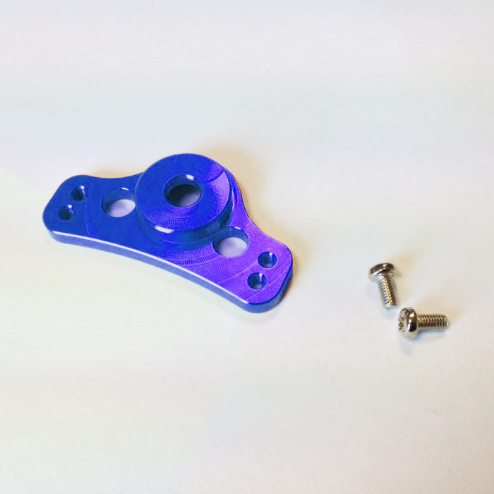 ACCEL holder for motorcycle hours, aluminum, color blue