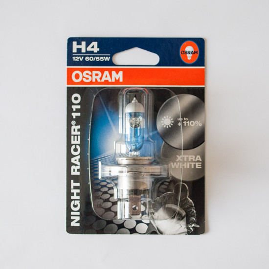 OSRAM bulb H4 60/55W 12V NIGHT RACER (+110 % )