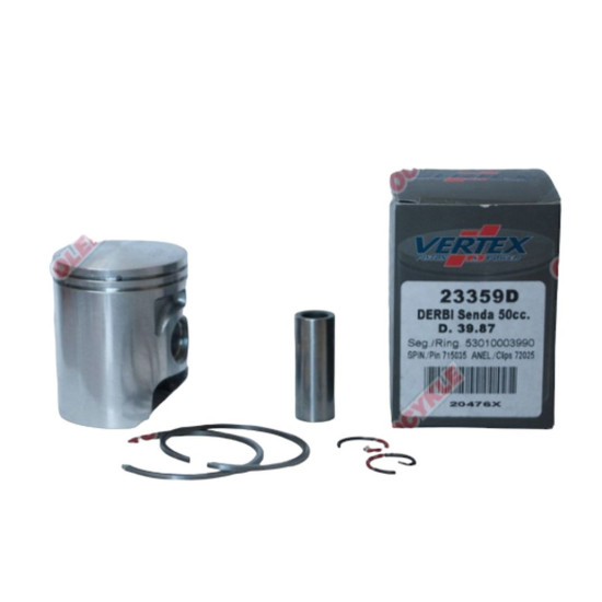 VERTEX PISTON DERBI SENDA 50 (39.84MM) (RINGS 53010003990 x 2 PCS.)