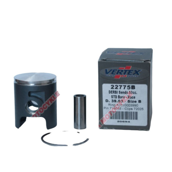 VERTEX DERBI STŪMOKLIS (ŽIEDAI 53010003990 X 1 VNT.) (39,84 MM) KAIŠTIS 12 MM
