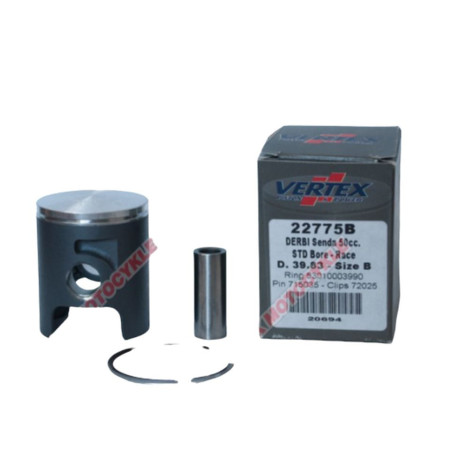 VERTEX DERBI PISTON (RINGS 53010003990 X 1 PCS.) (39.84MM) PIN 12MM