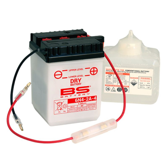 BS 2022/02 battery 6N4-2A-4 6V 4AH 71X71X110 Electrolyte filler separately (15) UE2019/1148