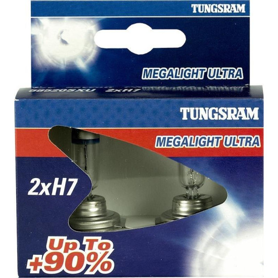 TUNGSRAM bulb H7 MEGALIGHT ULTRA +90%12V 55W PX26D TU (2VNT,,)
