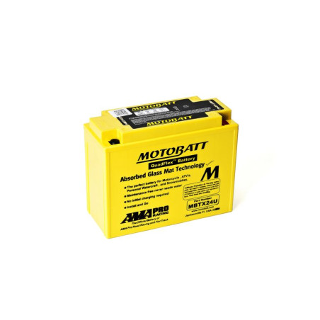 MOTOBATT battery QUADFLEX MBTX24U (12N183,YTX18LBS,YTX24, YTX24HBS,Y50N18LA) 12V 25AH 205X87X162 filled (300)