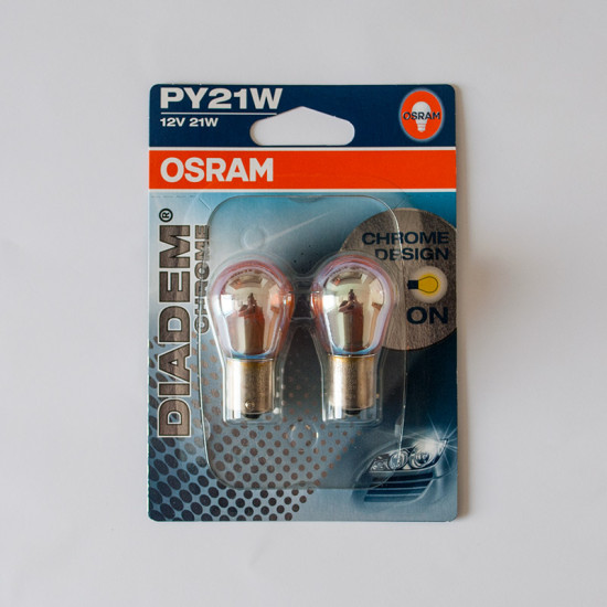 OSRAM bulb 21W 12V BAU15S PY21W chrome (CHROM)