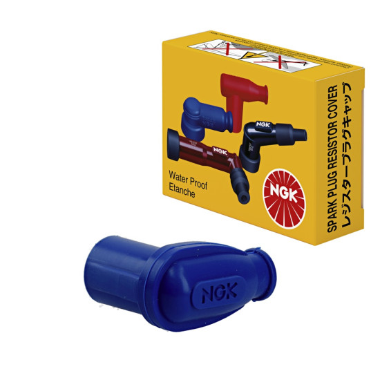 NGK spark plug cap (NR 8308) silicone, blue color (water resistant)