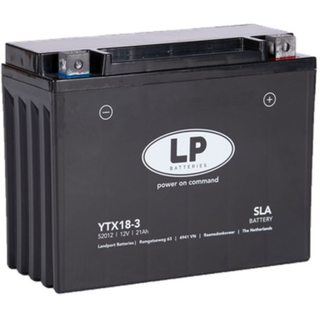 LANDPORT akumuliatorius YTX18-3 (Y50N18L) 12V 21AH (205X85X162MM) (350A) SLA užpildytas (2)
