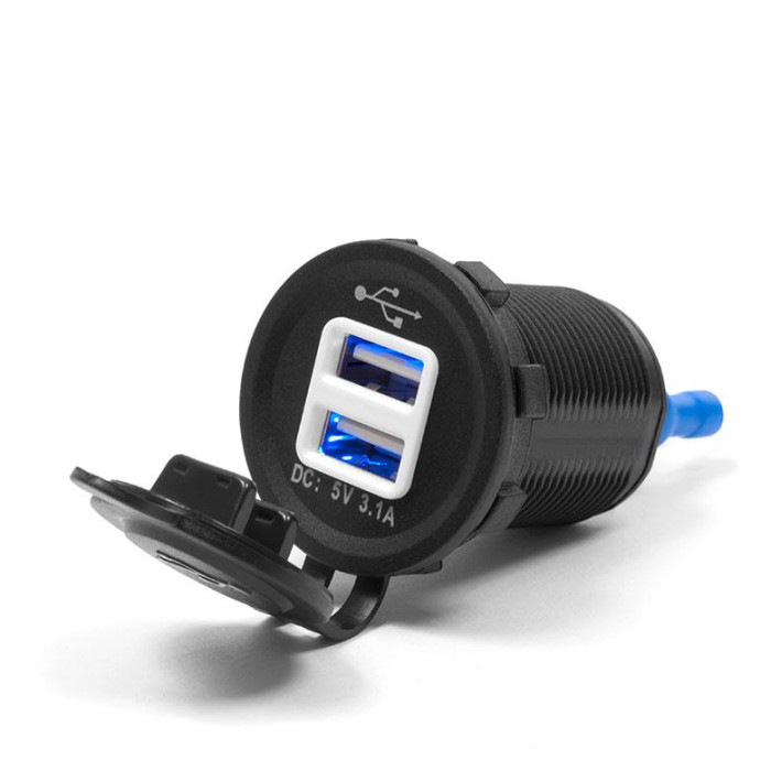 BIKETEC socket USB screen lighting mounting in plastic