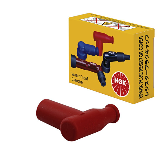 NGK spark plug cap with cap (90) color red (8955) (TB05EM-R)