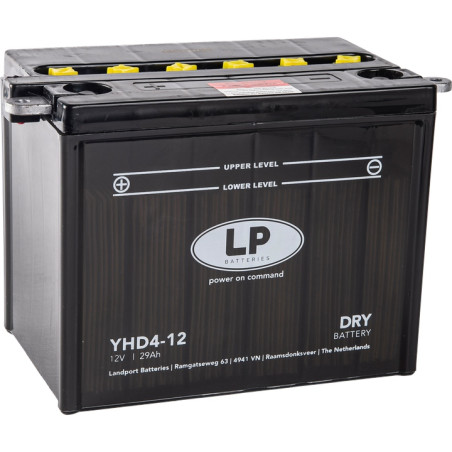 LANDPORT battery YHD4-12 12V 29AH (CCA A/EN 280) 205X132X165 Electrolyte filler separately UE2019/1148