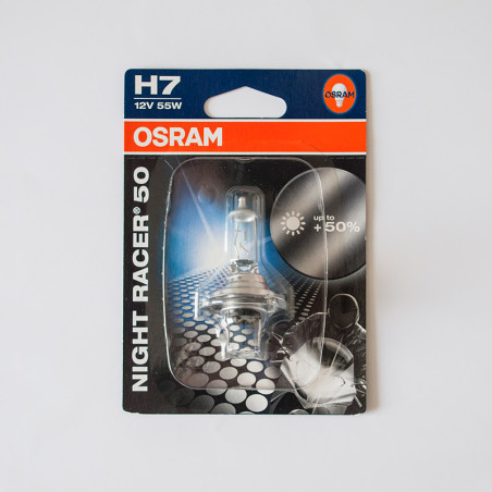OSRAM lemputė H7 55W 12V PX26D NIGHT RACER (+50% )