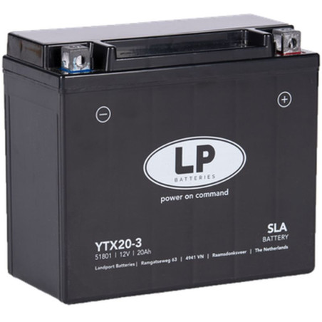 LANDPORT akumuliatorius YTX20-3 (YB18L-A/YTX20L-BS) 12V 18AH (175X87X155MM) (310A) SLA užpildytas 