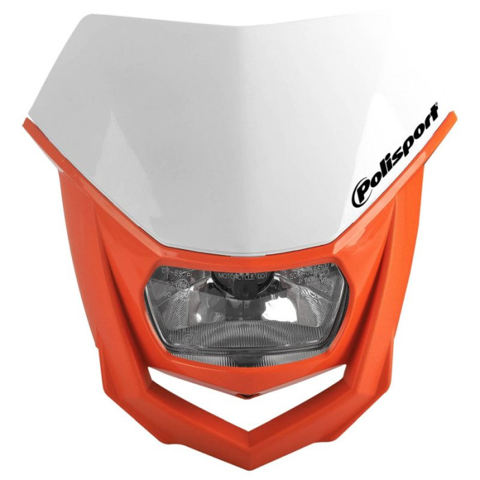 POLISPORT front lamp model HALO (halogen bulb) color white/orange