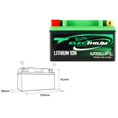 ELECTHIUM lithium-ion battery charging coil HJTX12(L)-FP-S (150X86X91) (YTX12-BS, YT12A-BS, YB12B-B2) (weight 0.9KG)