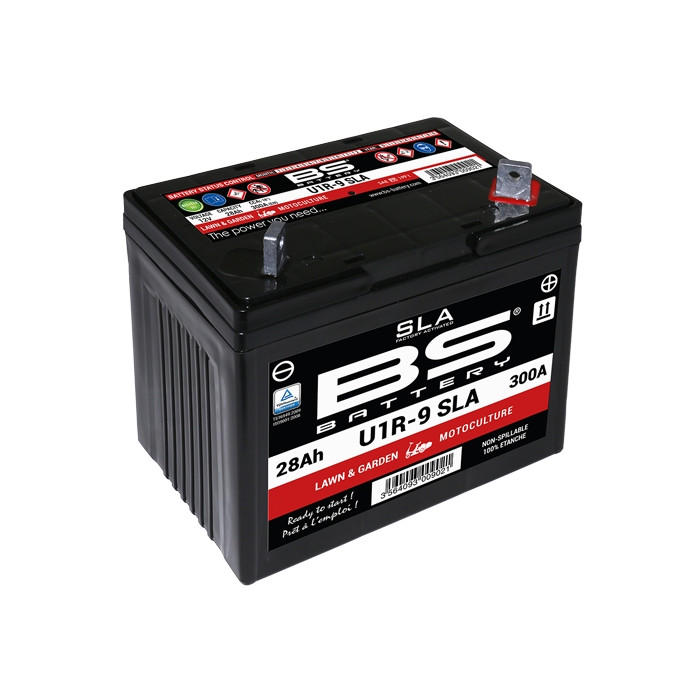 BS 2022/08 battery SLA - U1R-9 (FA) 12V 28AH 195X125X176 filled (300A) - for lawnmower