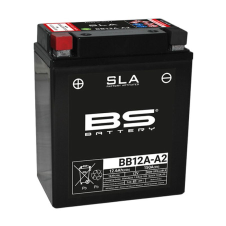 BS 2022/02 battery BB12A-A2 (FA) (YB12A-A2) 12V 12AH 134X80X161 filled (150A) (5)