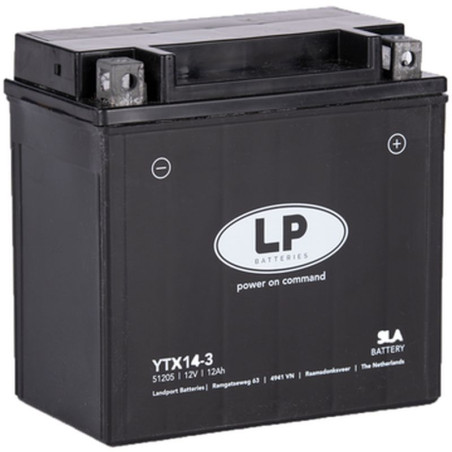LANDPORT akumuliatorius YTX14-3 12V 12AH (150X87X146MM) SLA užpildytas 