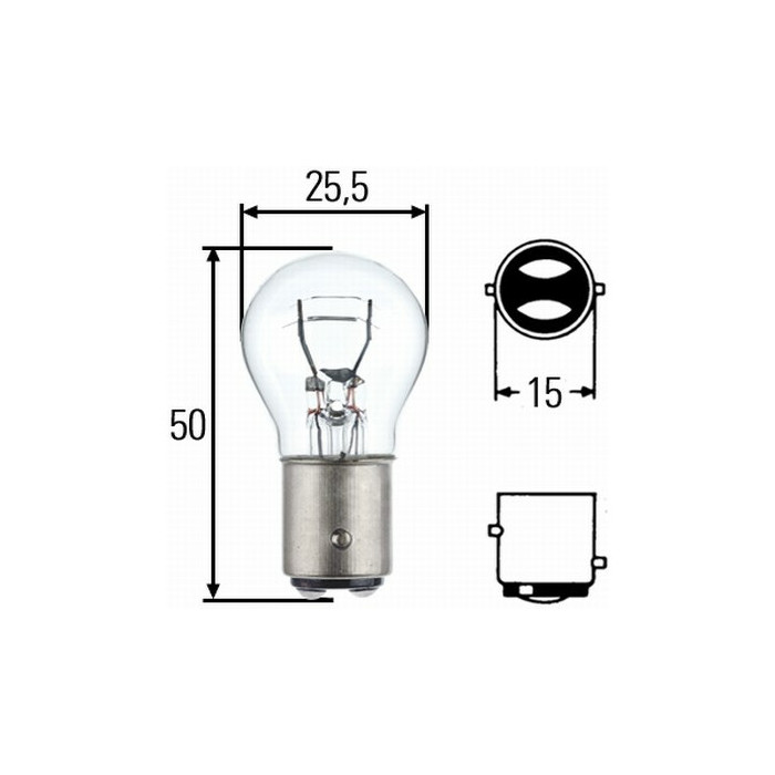 HELLA bulb 8GD P21/5W 12V BAY15D