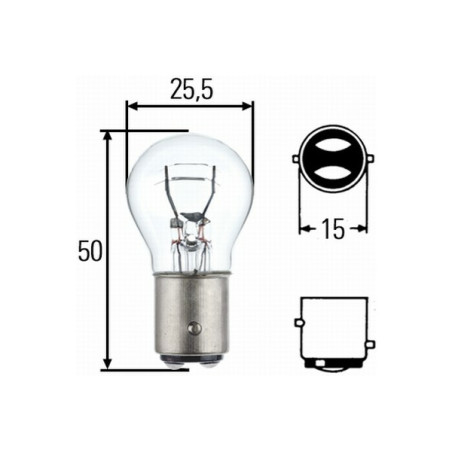 HELLA bulb 8GD P21/5W 12V BAY15D