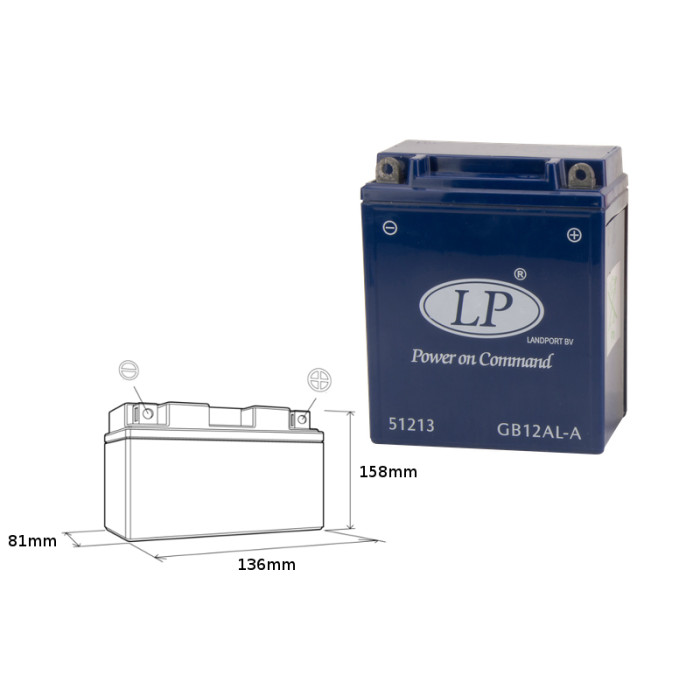 LANDPORT gel battery GB12AL-A filled (20)