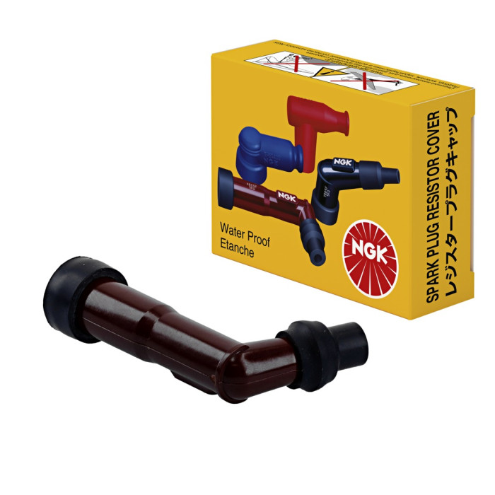NGK spark plug tube (NR 8768) color red (102), curved