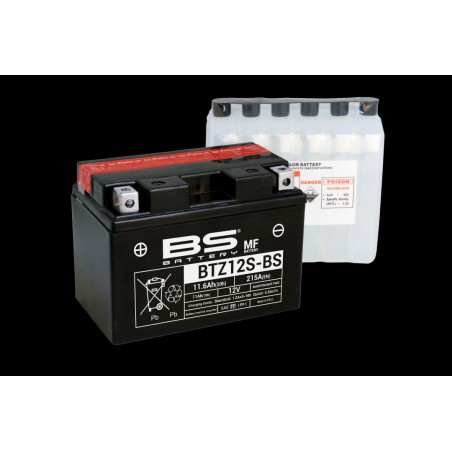 BS battery BTZ12S-BS (YTZ12S, YTZ12S-BS) 12V 11AH 150X86X110 Electrolyte filling separately (210A) UE2019/1148