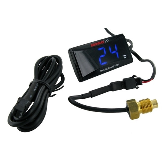 KOSO waterproof thermometer engine SUPER SLIM color display blue (EL)