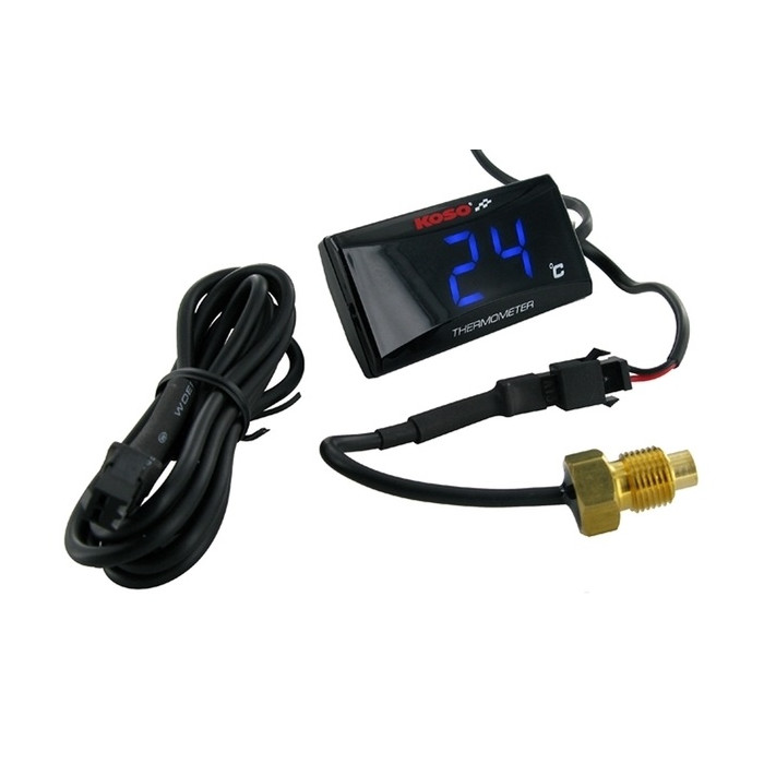 KOSO waterproof thermometer engine SUPER SLIM color display blue (EL)